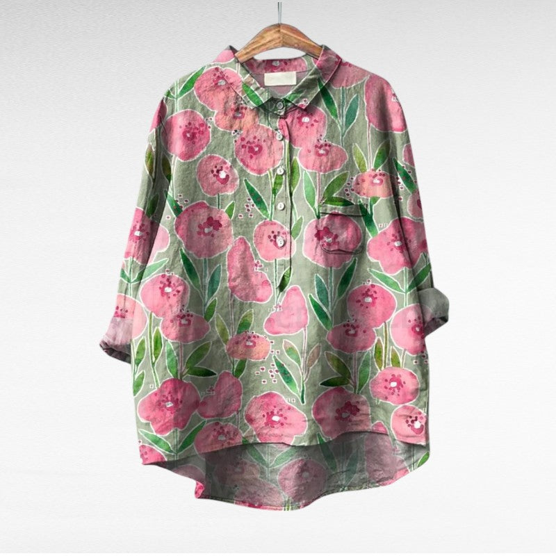Thérèse | Elegante Sommerbluse aus Leinen
