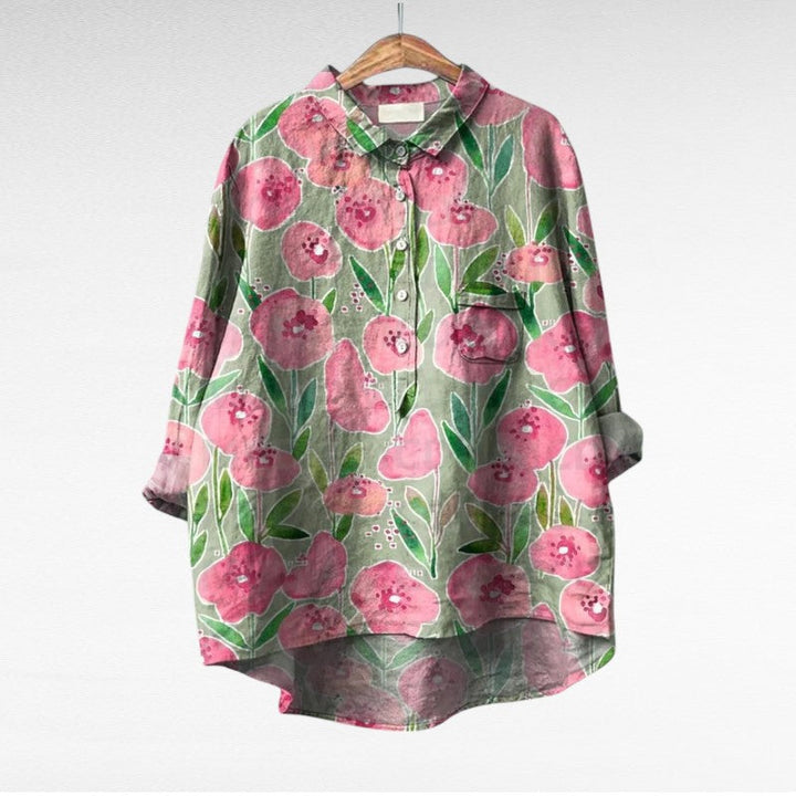 Thérèse | Elegante Sommerbluse aus Leinen