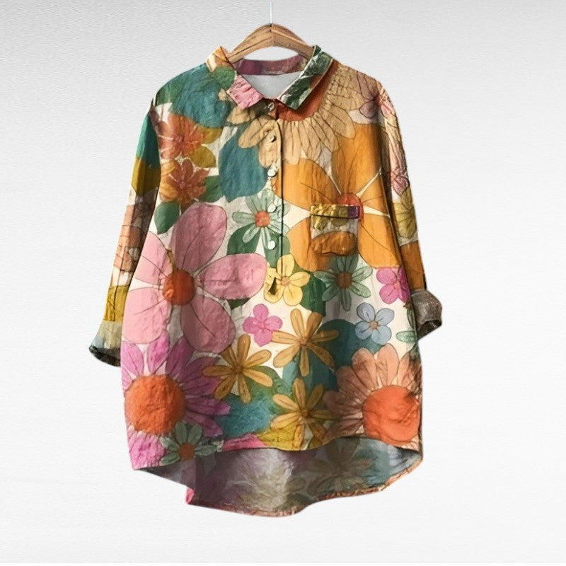 Camille | Elegante Sommerbluse aus Leinen
