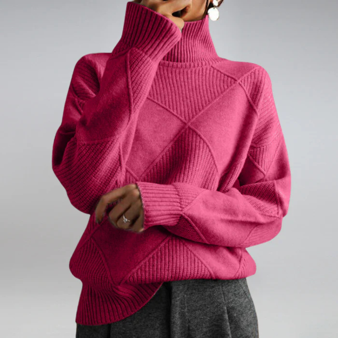 Elena | Luxuriöser Kaschmir-Rollkragenpullover