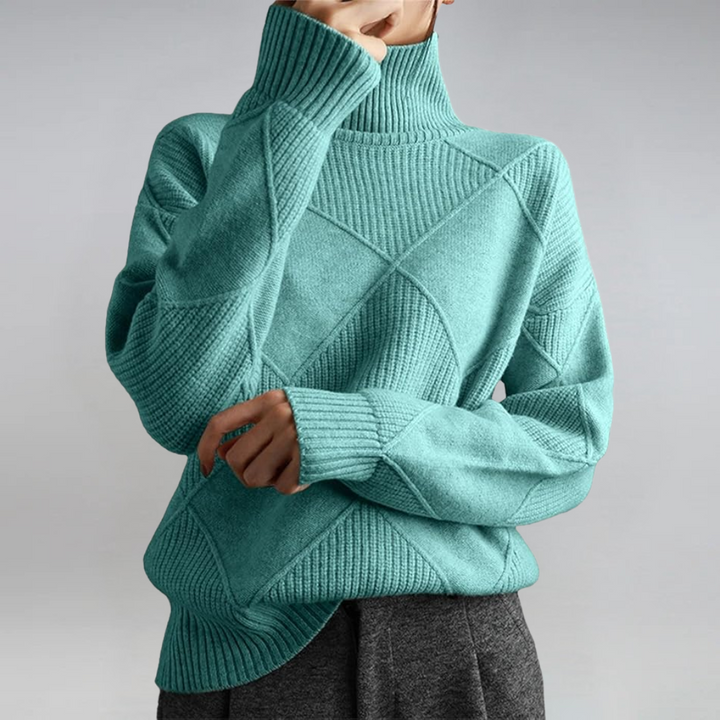 Elena | Luxuriöser Kaschmir-Rollkragenpullover