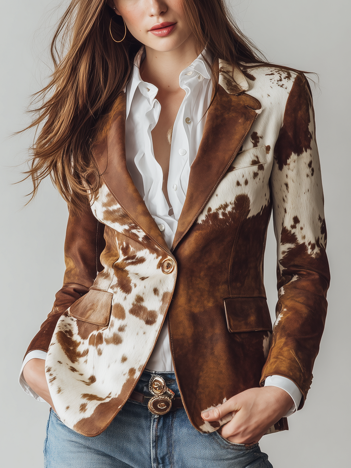 Manuela - Blazer mit Vintage-Tierdruck