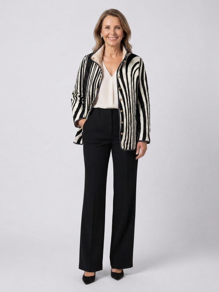 DELACROIX | Gestepptes Zebradesign-Jacke Sylvie