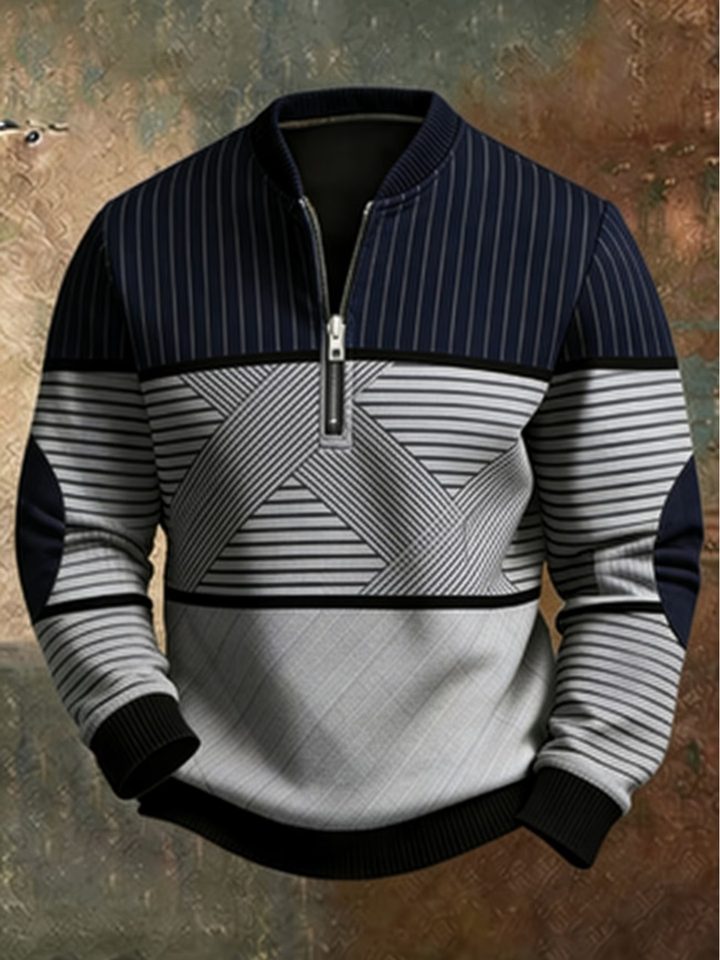 Henrik™ | Herrenpullover mit hohem Kragen und Reißverschluss