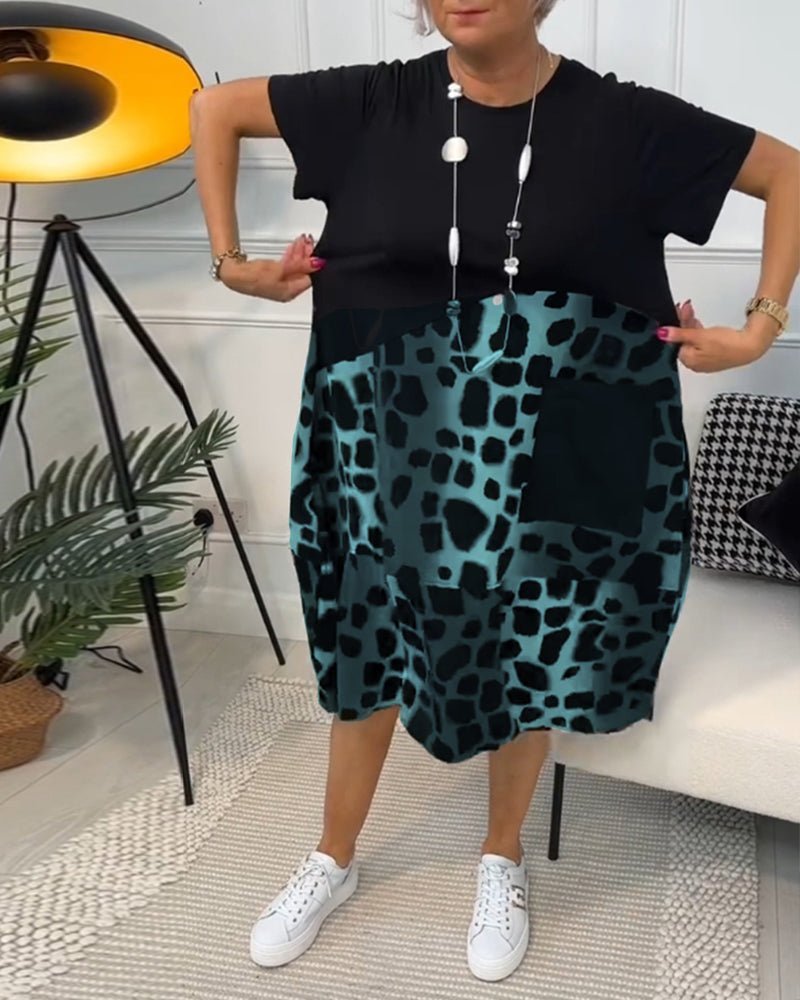 Cassandra | Damen Elegantes Midi-Kleid