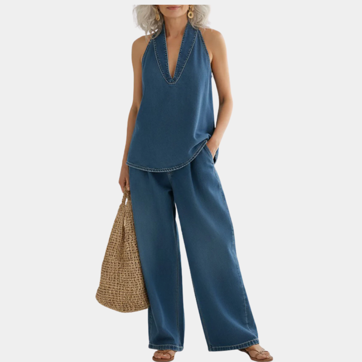 Ivy | Zwillingsset Denim Vintage-Effekt Weich Gewaschen