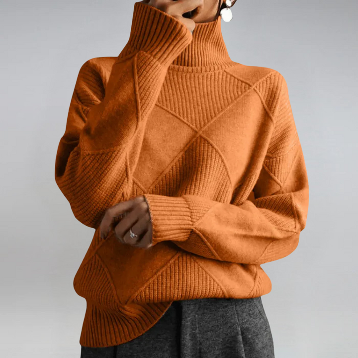 Elena | Luxuriöser Kaschmir-Rollkragenpullover