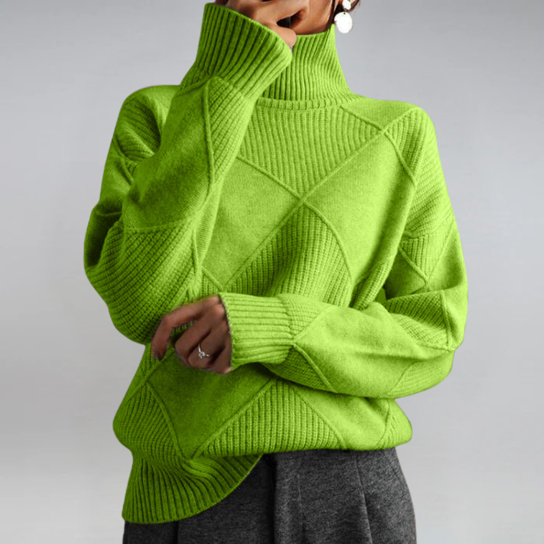 Elena | Luxuriöser Kaschmir-Rollkragenpullover