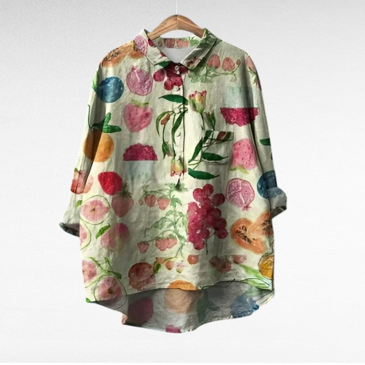 Camille | Elegante Sommerbluse aus Leinen