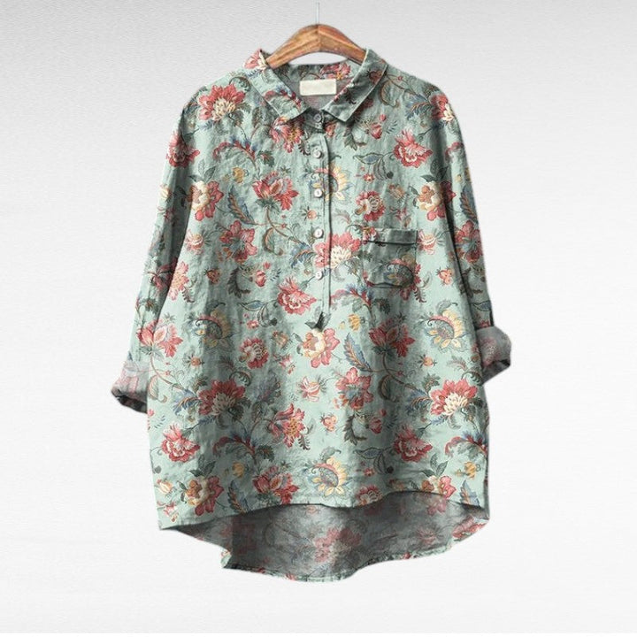 Claire | Elegante Leinen Sommerbluse