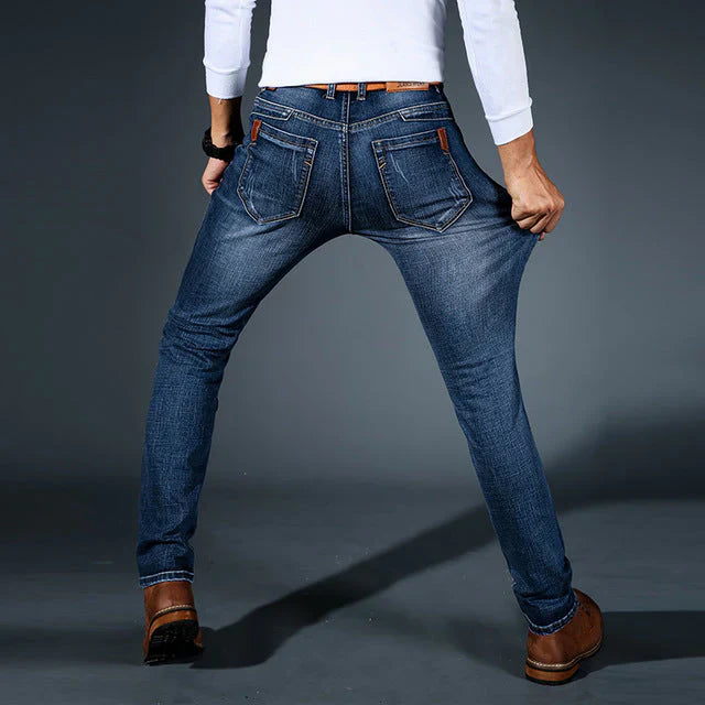 Hochwertige, vierwege dehnbare Slim-Fit-Jeans für Herren