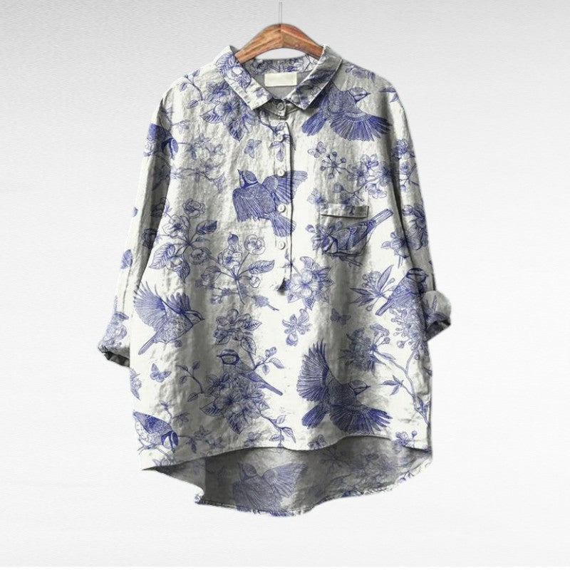 Claire | Elegante Leinen Sommerbluse