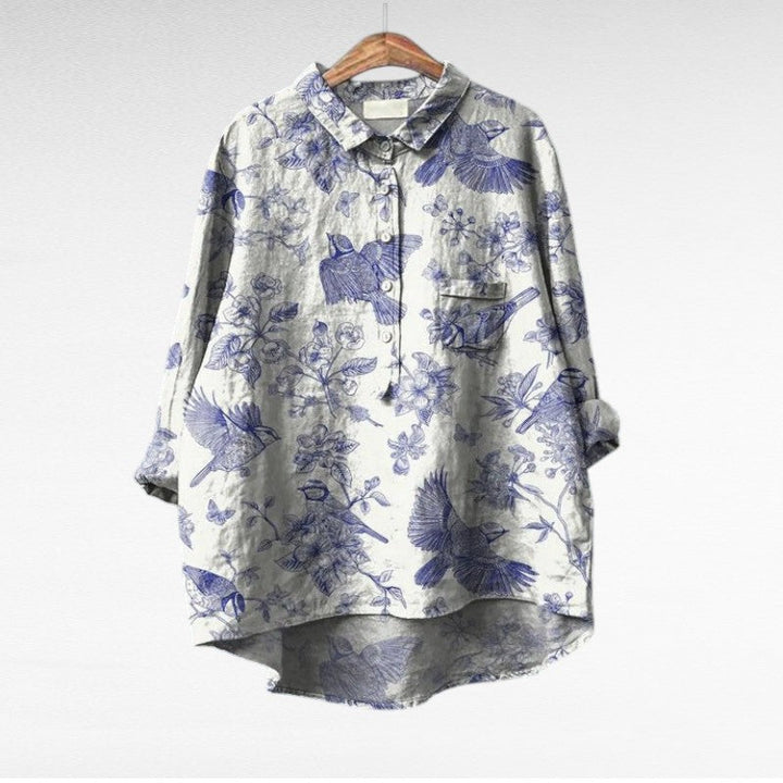 Claire | Elegante Leinen Sommerbluse