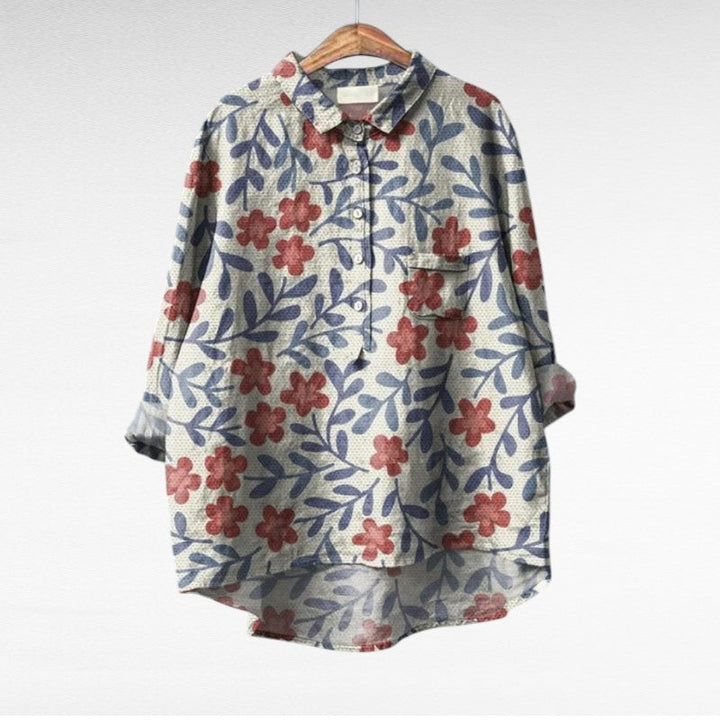 Claire | Elegante Leinen Sommerbluse