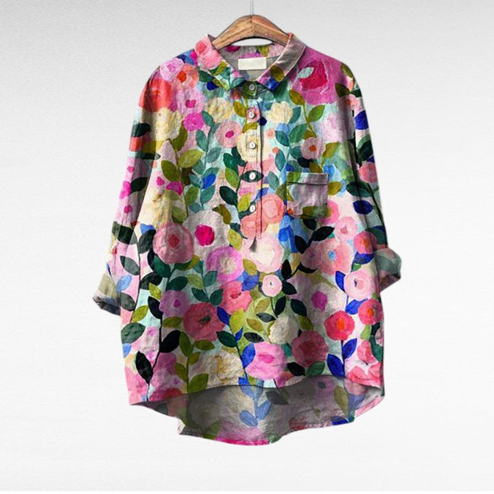 Claire | Elegante Leinen Sommerbluse