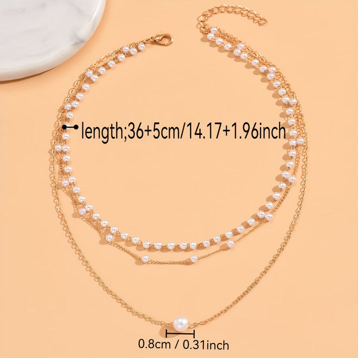 Das Trinity Pearl Layer Halsketten-Set