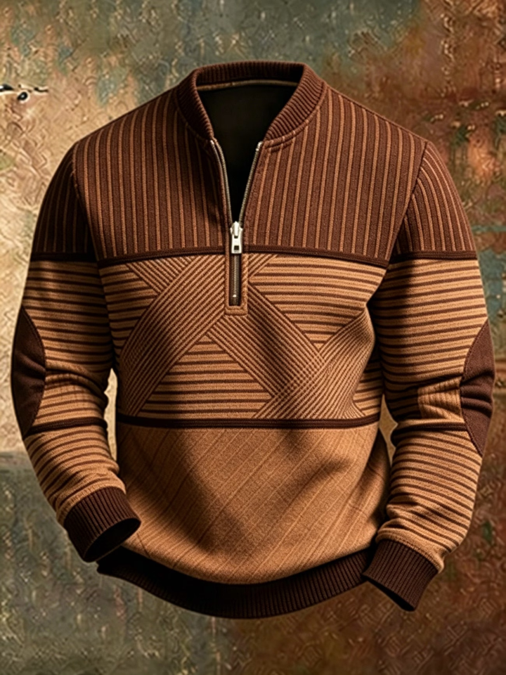 Henrik™ | Herrenpullover mit hohem Kragen und Reißverschluss