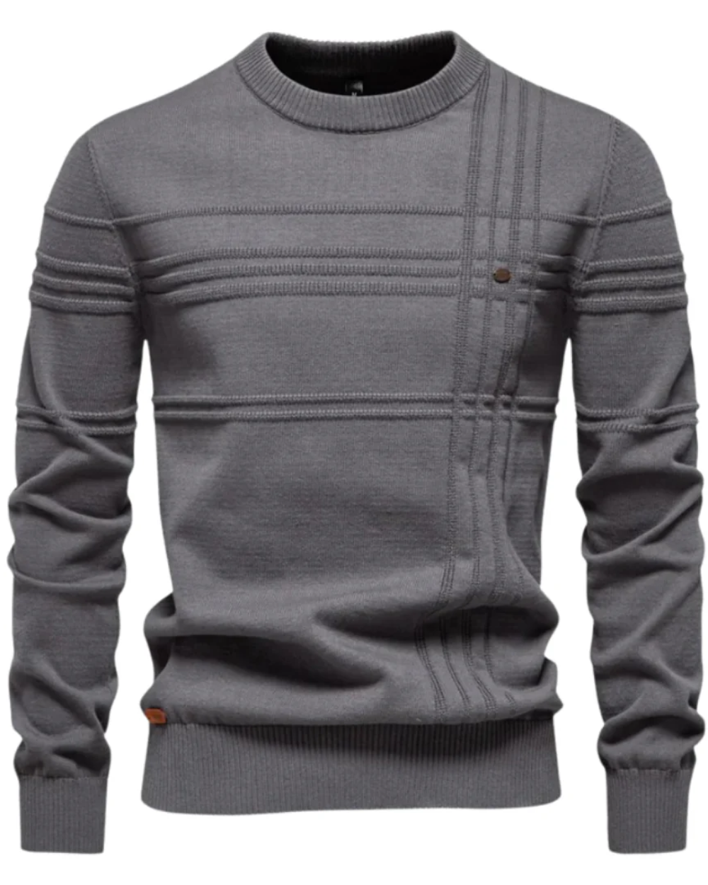 Herrenpullover mit Karomuster