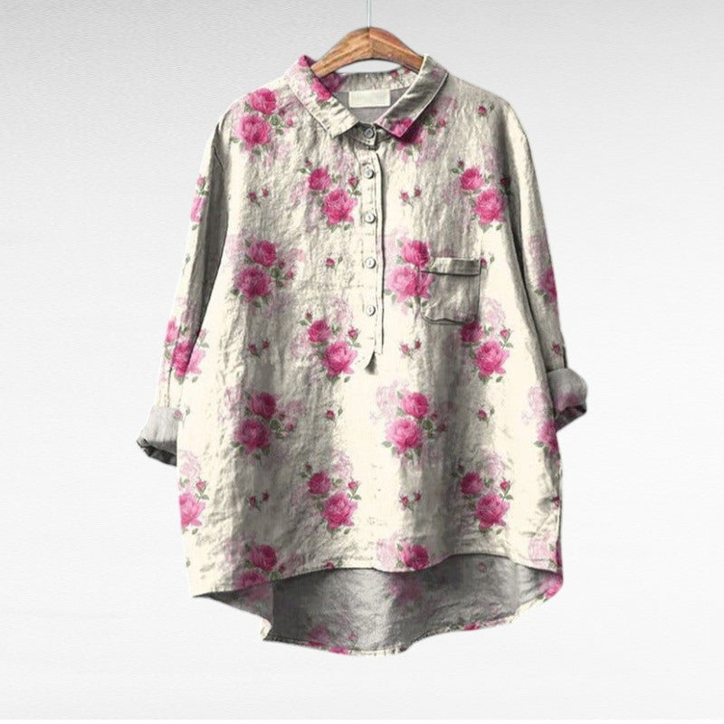 Claire | Elegante Leinen Sommerbluse