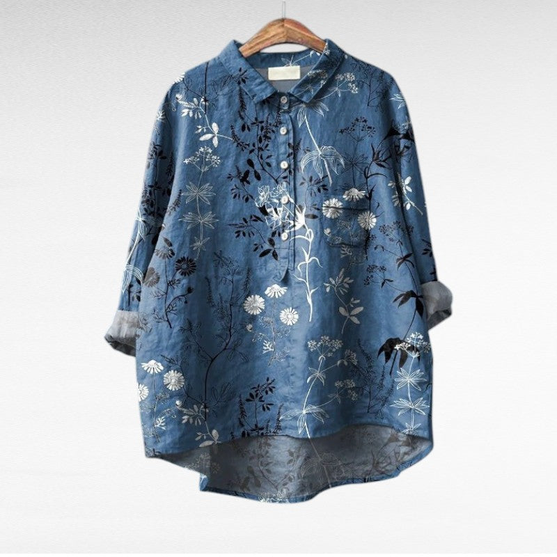 Claire | Elegante Leinen Sommerbluse
