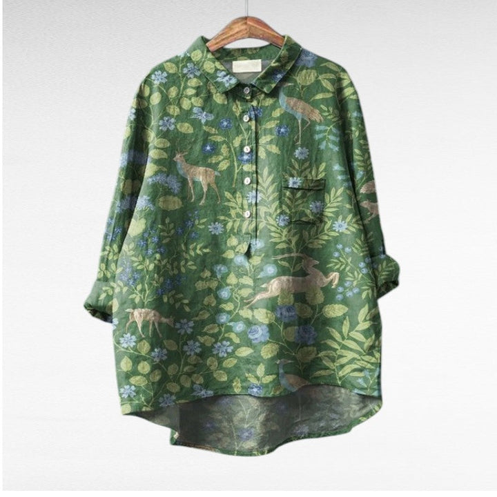 Claire | Elegante Leinen Sommerbluse
