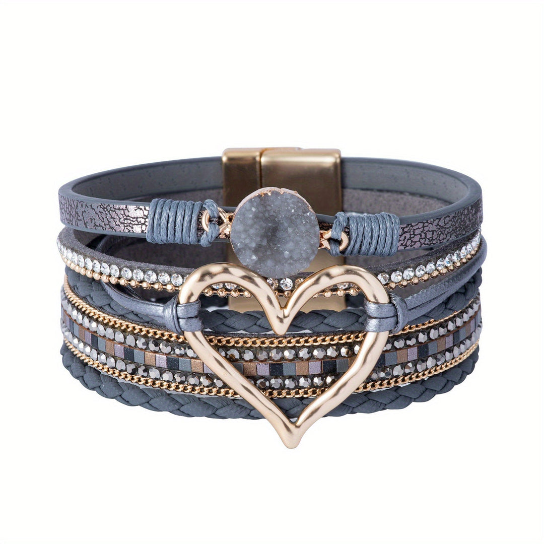 Boho Multistrat Lederarmband