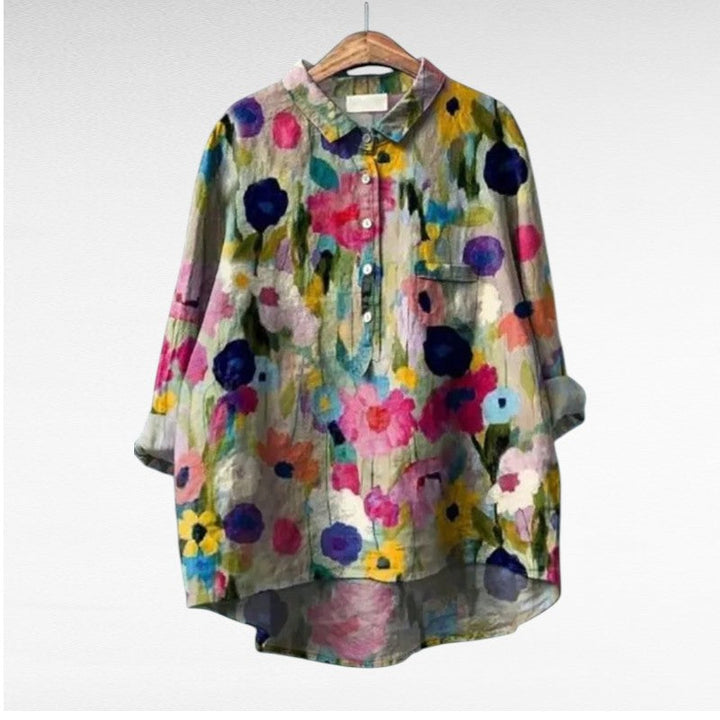 Claire | Elegante Leinen Sommerbluse