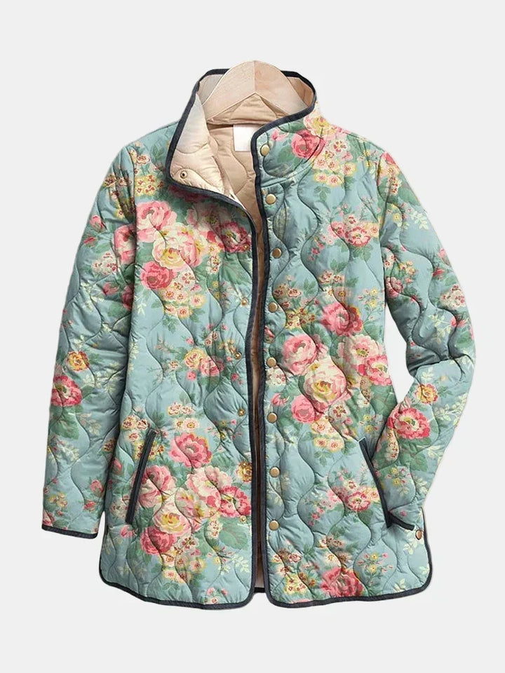 DELACROIX | Steppjacke Rosen Celadon Mathilde