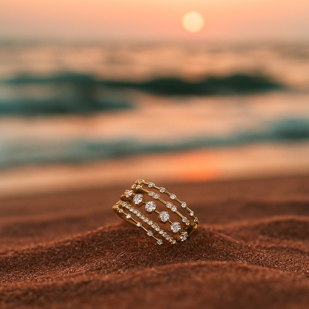 Pelagia | Set aus goldenen Ringen