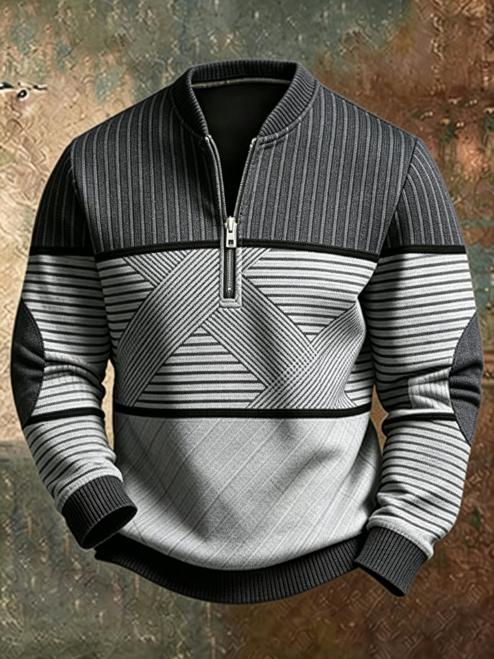 Henrik™ | Herrenpullover mit hohem Kragen und Reißverschluss