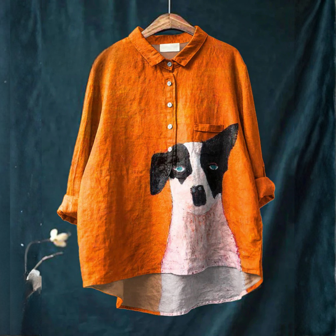 Marisol™ | Zeitlose Leinenbluse mit Print