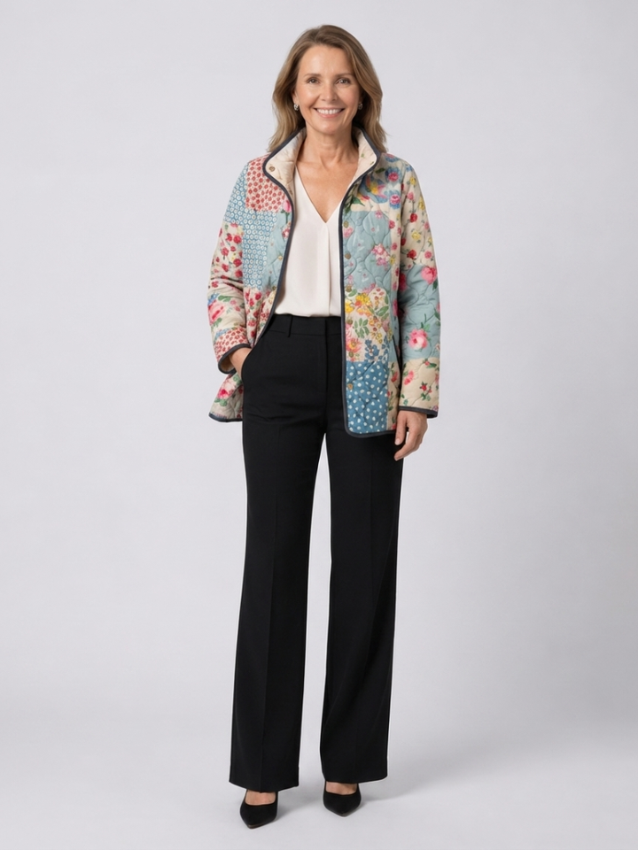 DELACROIX | Steppjacke Patchwork Blumen Chloé