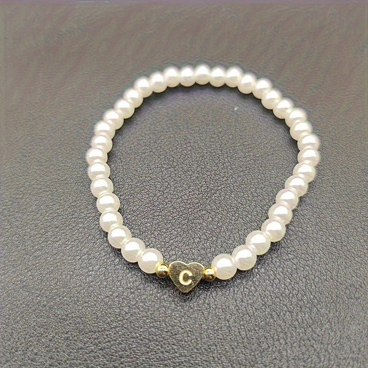 Chic Armband mit Herzinitiale (A–Z)