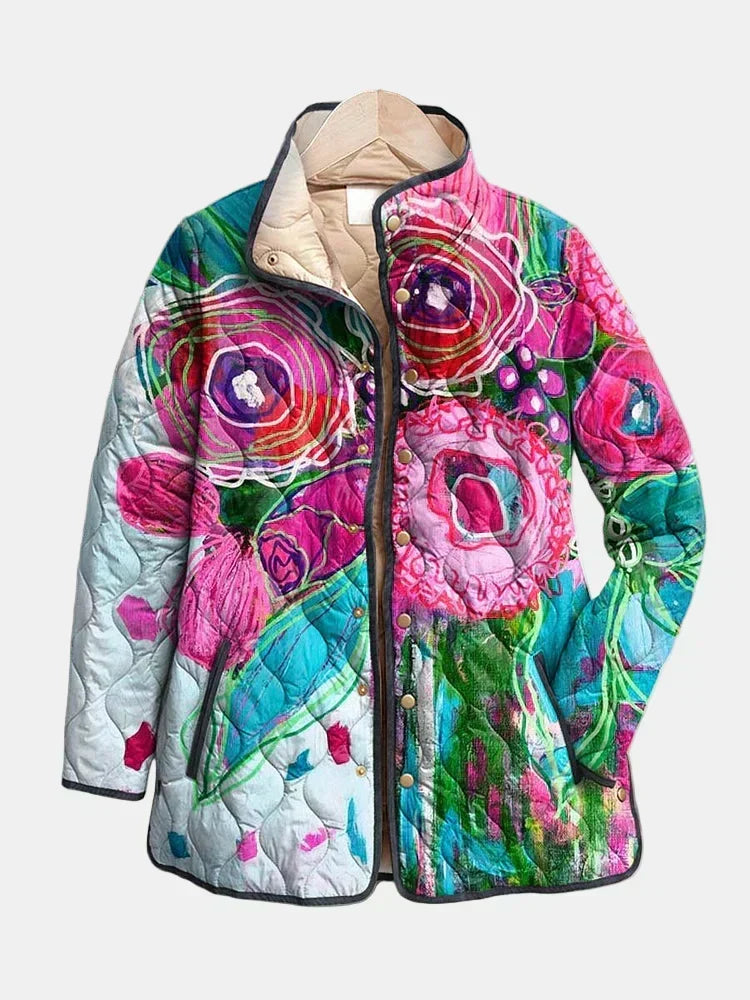DELACROIX | Gestepptes Aquarell Blumenjacke Lucie