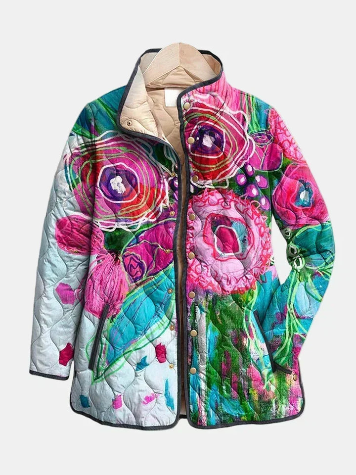 DELACROIX | Gestepptes Aquarell Blumenjacke Lucie