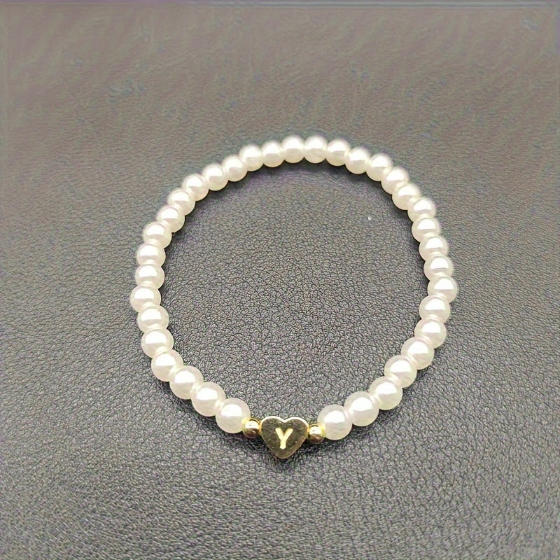Chic Armband mit Herzinitiale (A–Z)