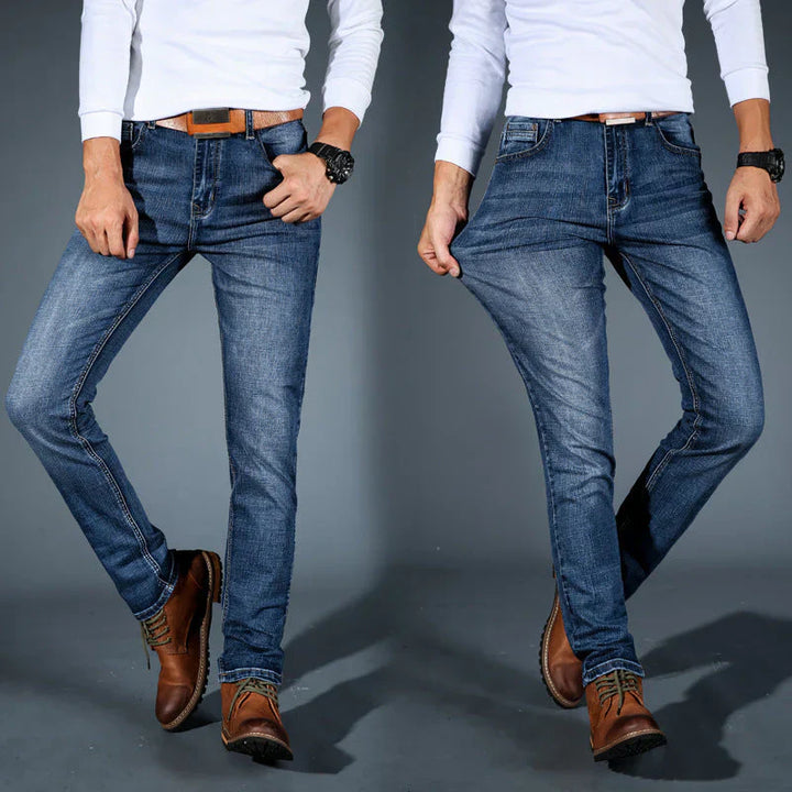 Hochwertige, vierwege dehnbare Slim-Fit-Jeans für Herren