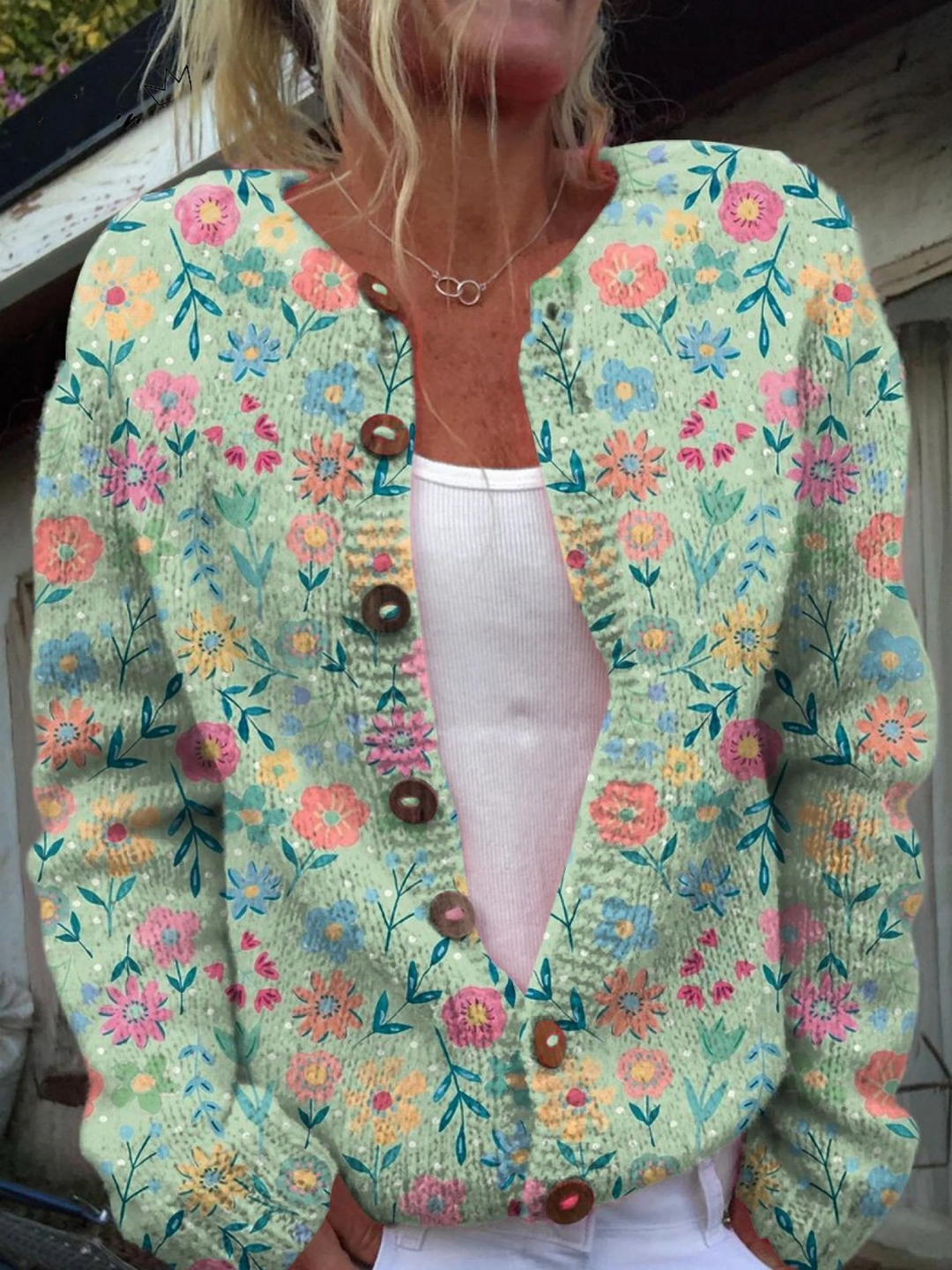 Foxfield™ | Damen Vintage Floral Cardigan