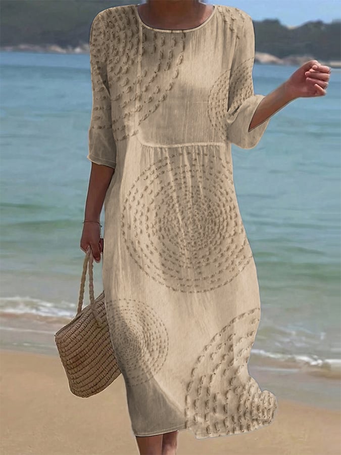 Gesticktes Casual-Kleid für Frauen