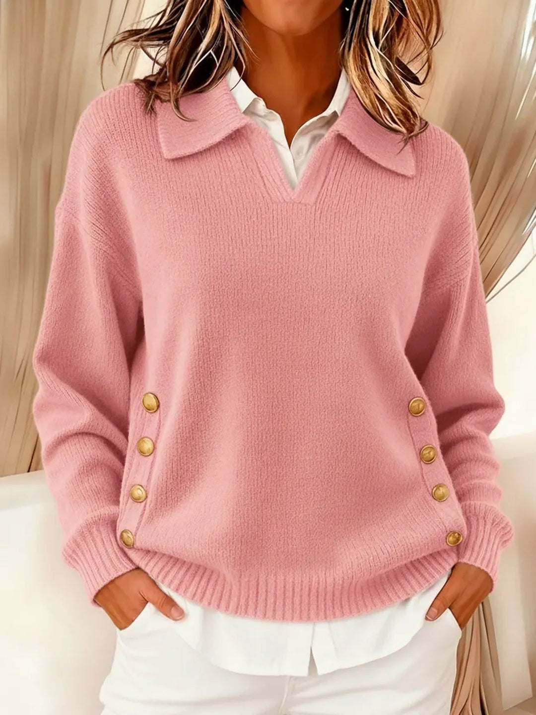 Vicenta | Polopullover mit Knöpfen