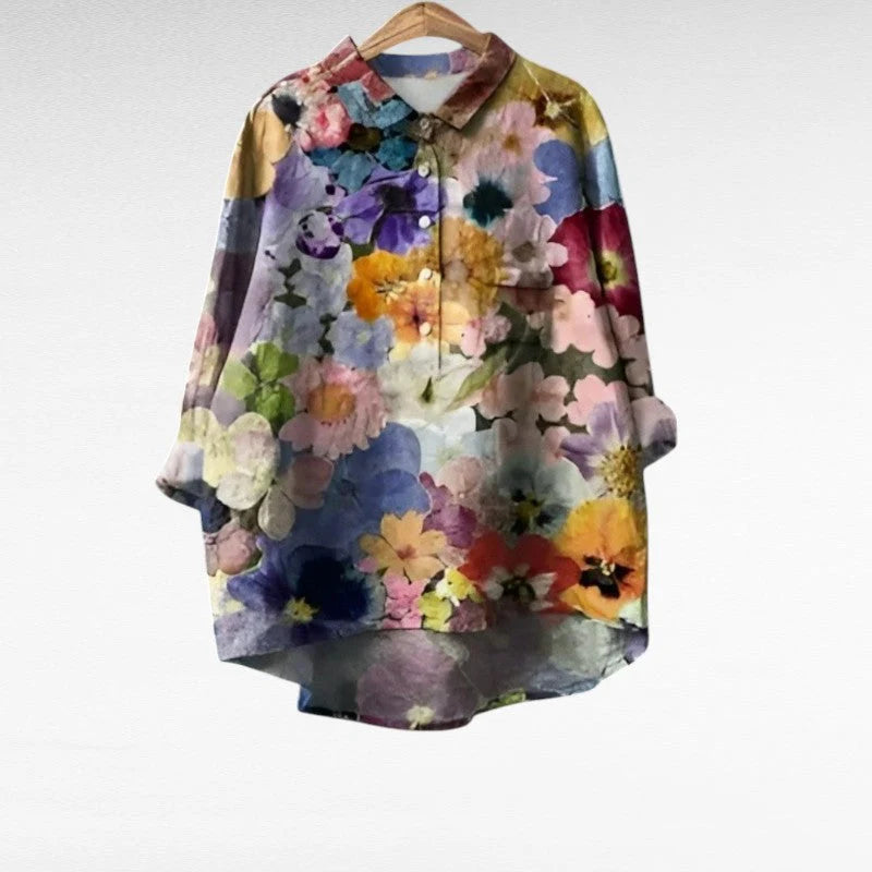 Melinda | Elegante Sommerbluse aus Leinen