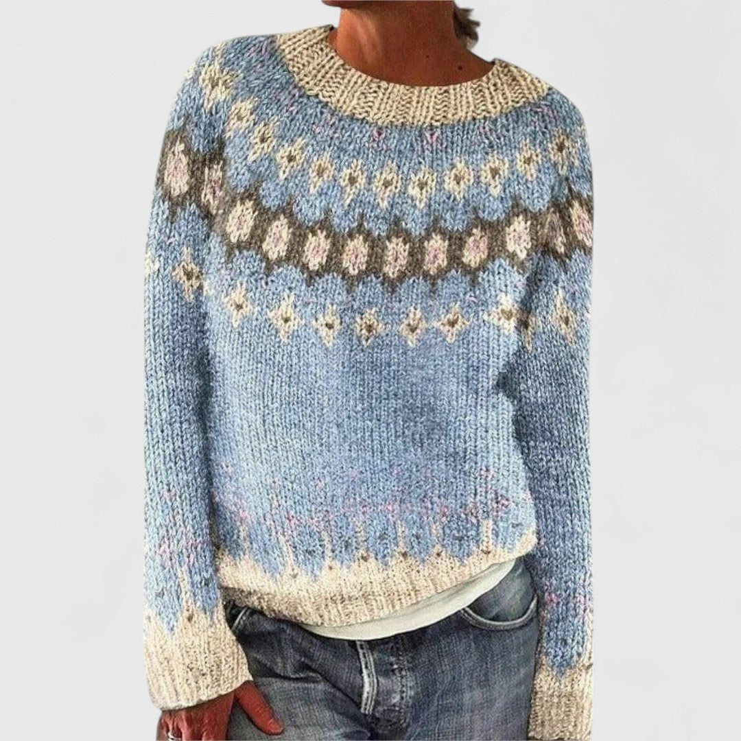 Christine - Retro-skandinavischer Strickpullover