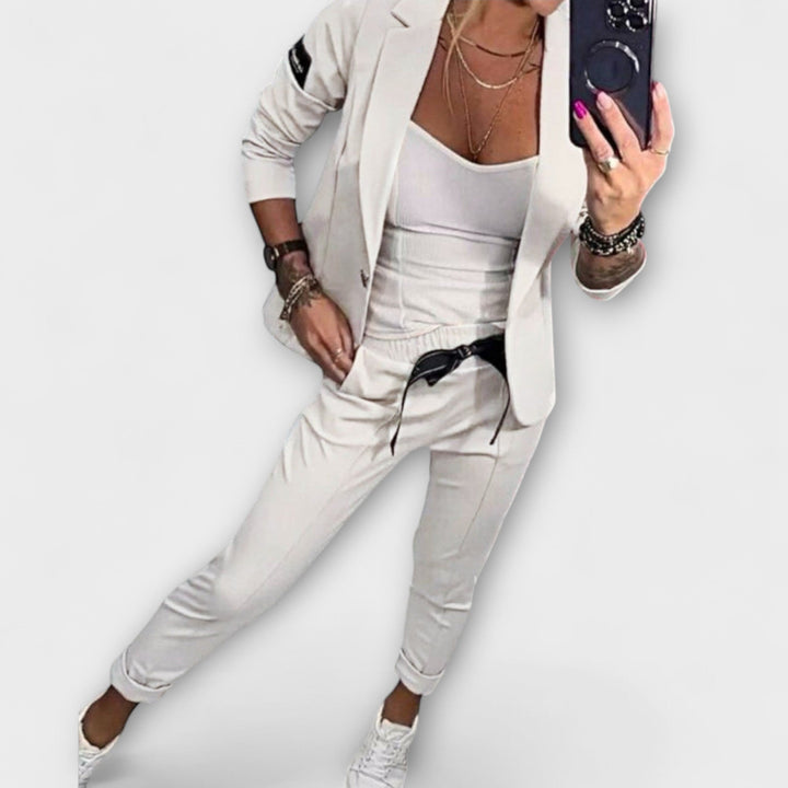 Vionne | Elegantes Set aus Top, Jacke und Hose