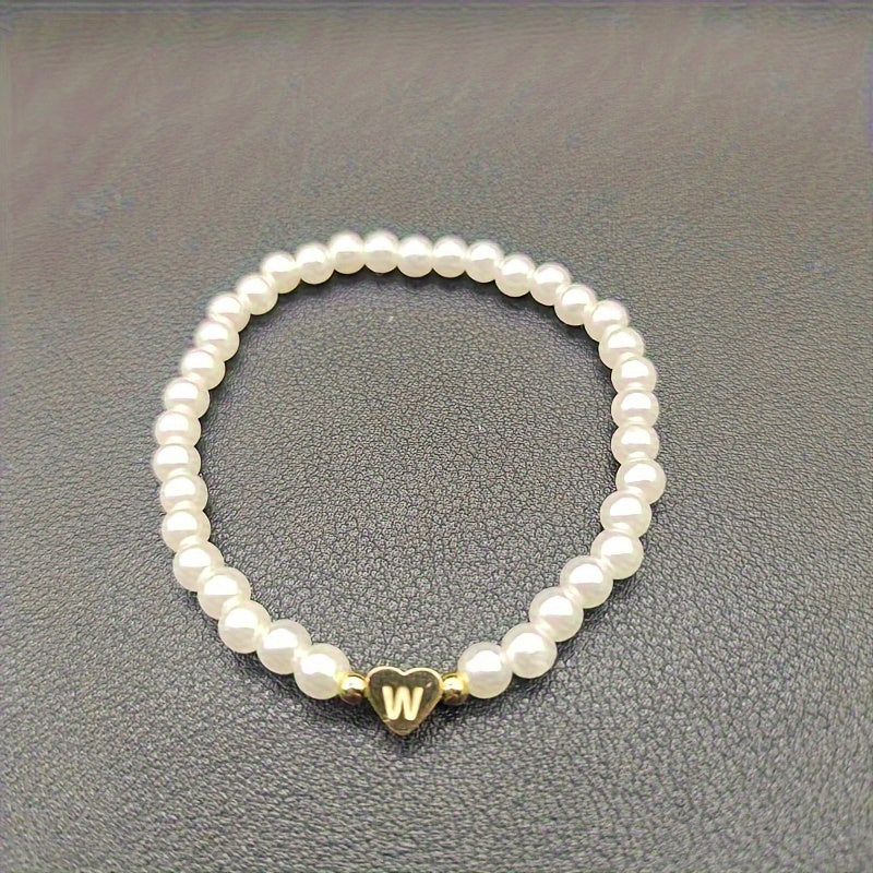 Chic Armband mit Herzinitiale (A–Z)