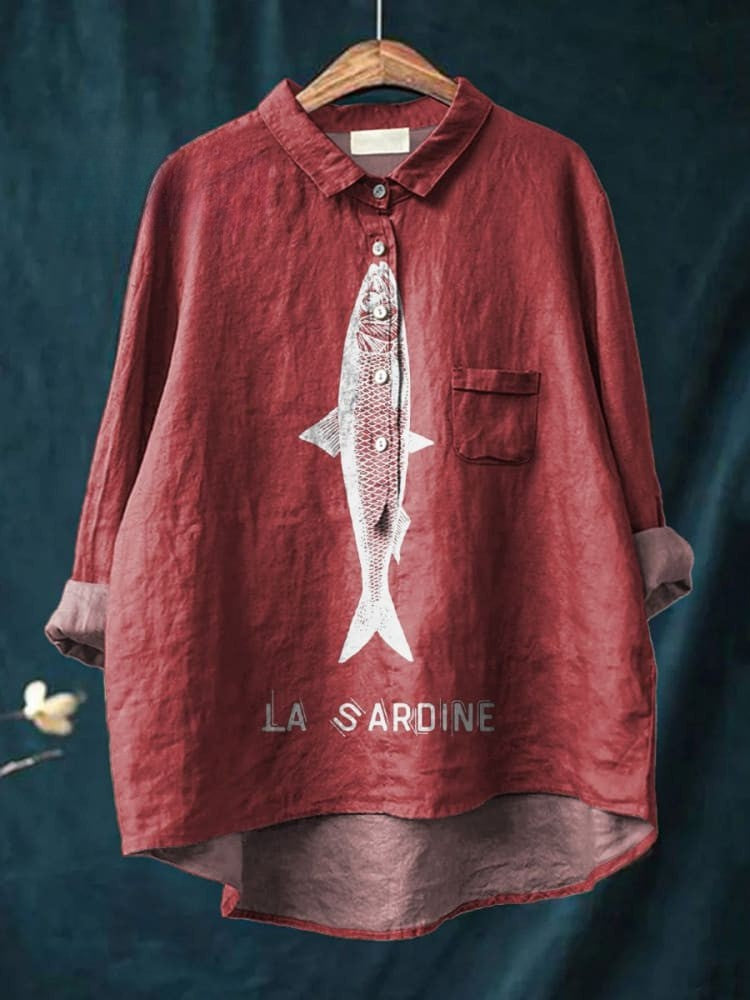 Lily | T-Shirt mit Sardinenprint