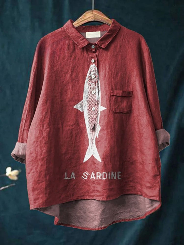 Lily | T-Shirt mit Sardinenprint