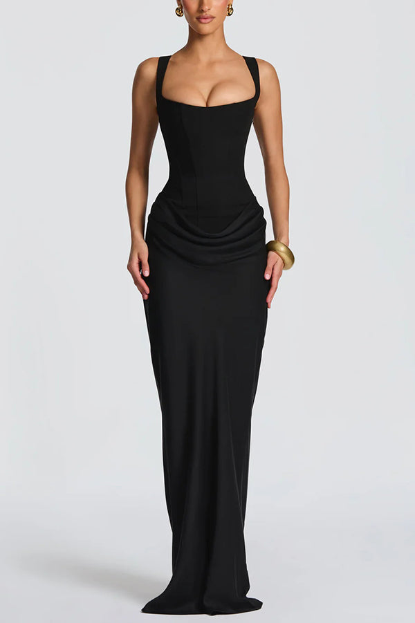 Éléonore | Maxi Kleid Mit Rechteckigem Ausschnitt