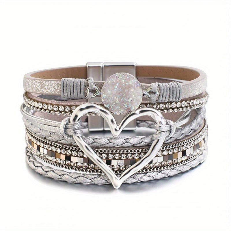 Boho Multistrat Lederarmband