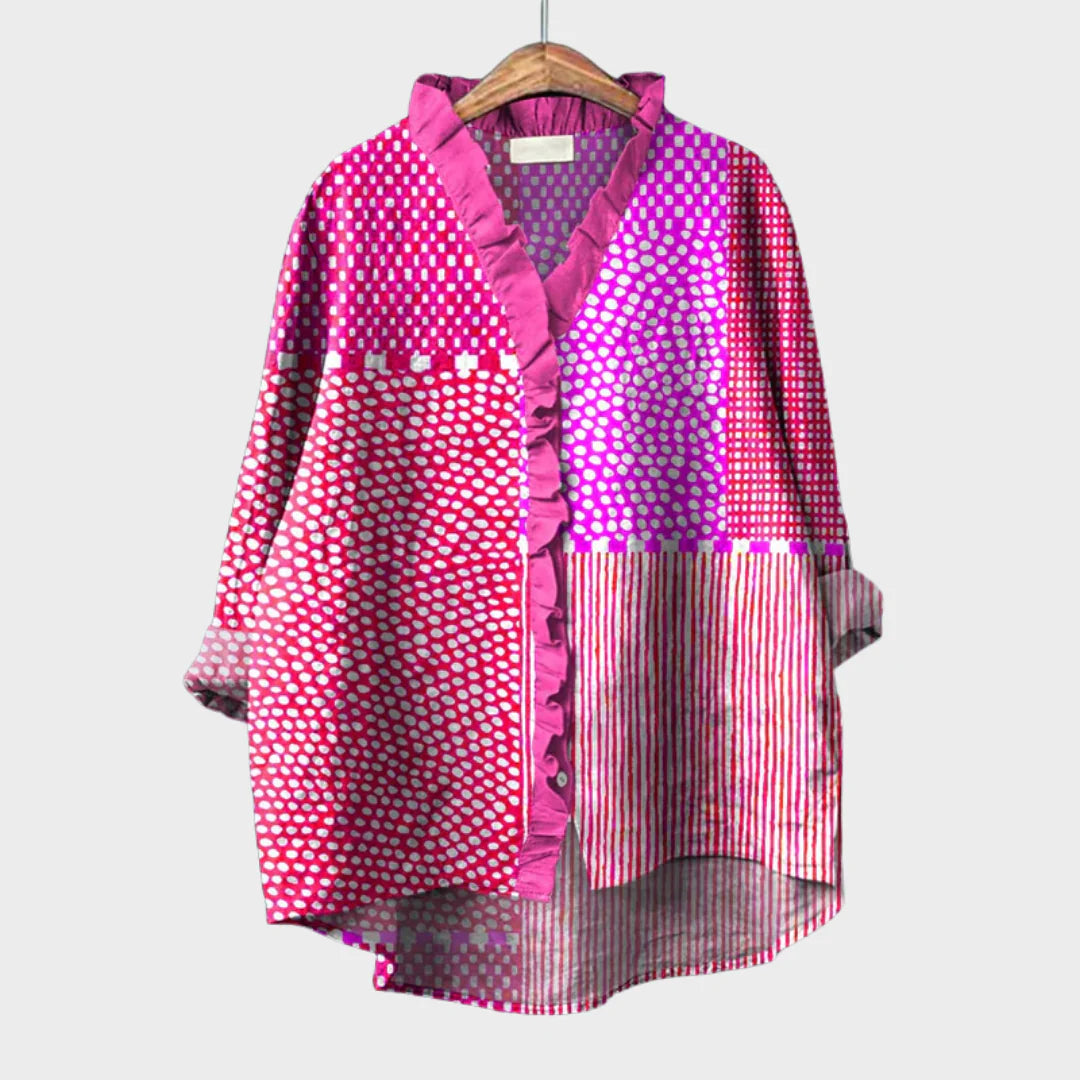 Melinda | Elegante Sommerbluse aus Leinen
