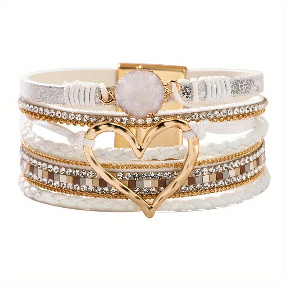 Boho Multistrat Lederarmband